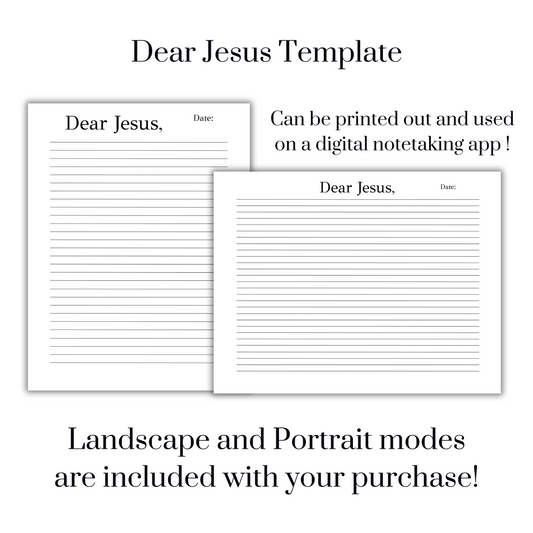 Dear Jesus Template