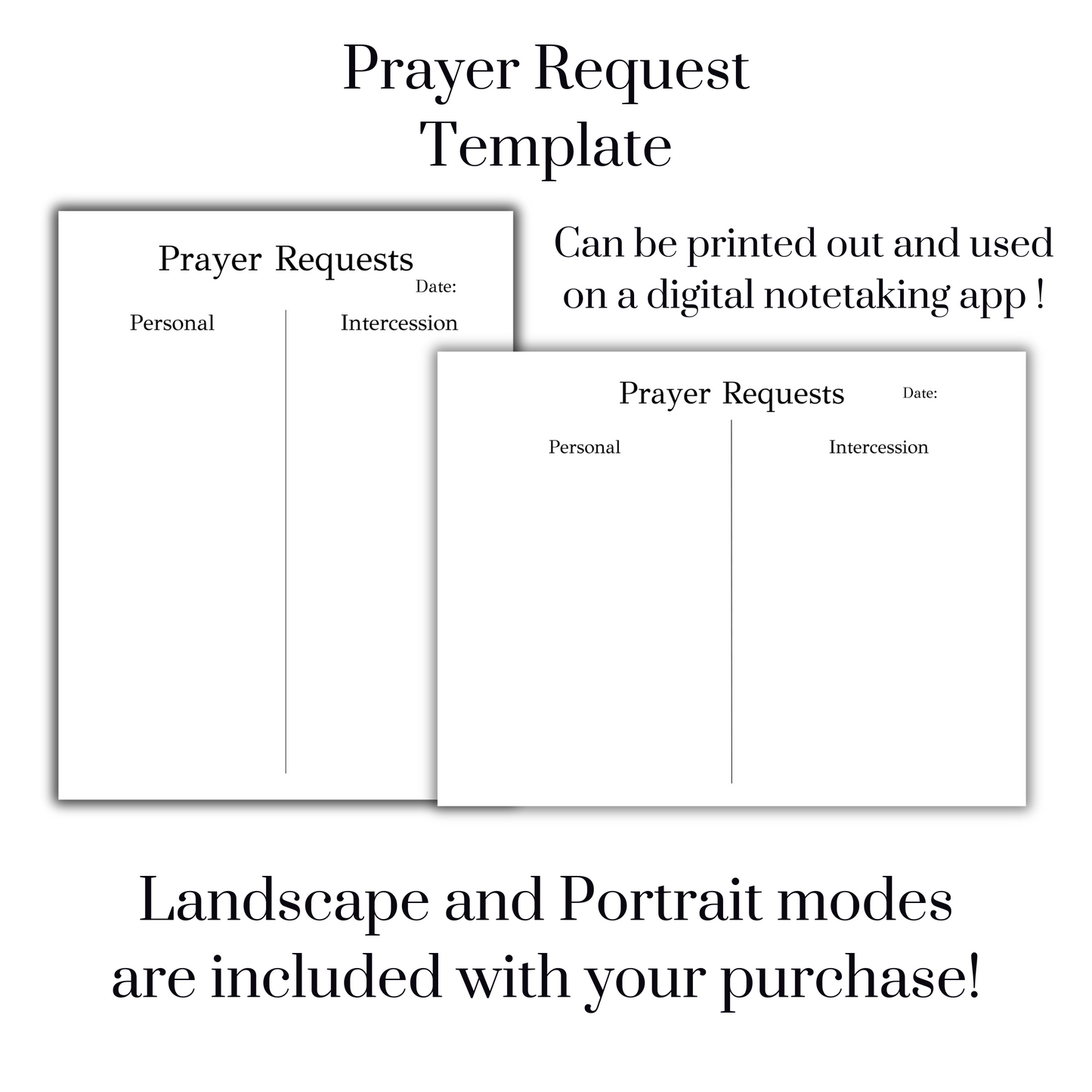 Prayer Request Template