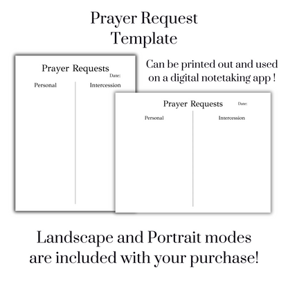 Prayer Request Template