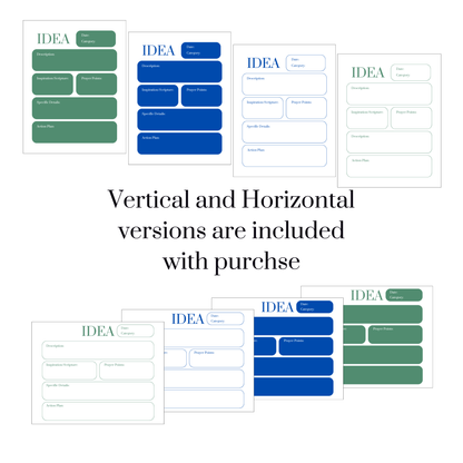 Idea Template - Digital/Printable