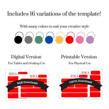 Idea Template - Digital/Printable