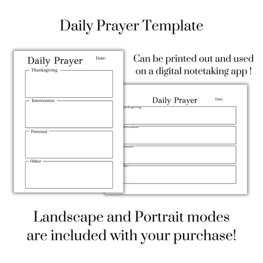 Daily Prayer Template